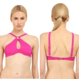 NWT L’Agent by Agent Provocateur Adrina Swim Bikini Top Sexy Seductive Pink S